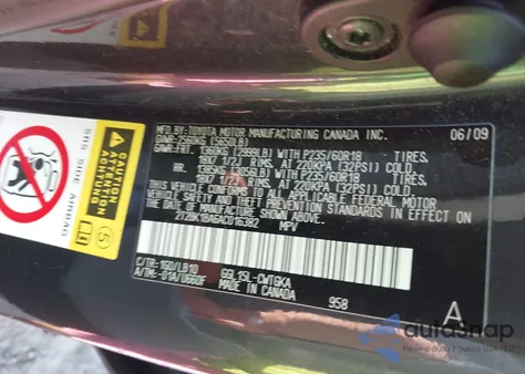 2010 Lexus Rx 350 z USA, uszkodzony, nr VIN 2T2BK1BA6AC016382